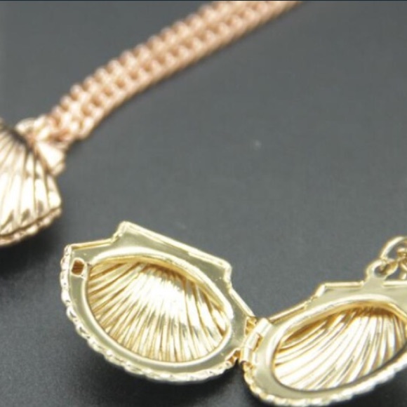 🐚 Awesome Metallic Sea Shell Photo Locket Available In Gold Rose Gold Or Silver - Picture 6 of 8